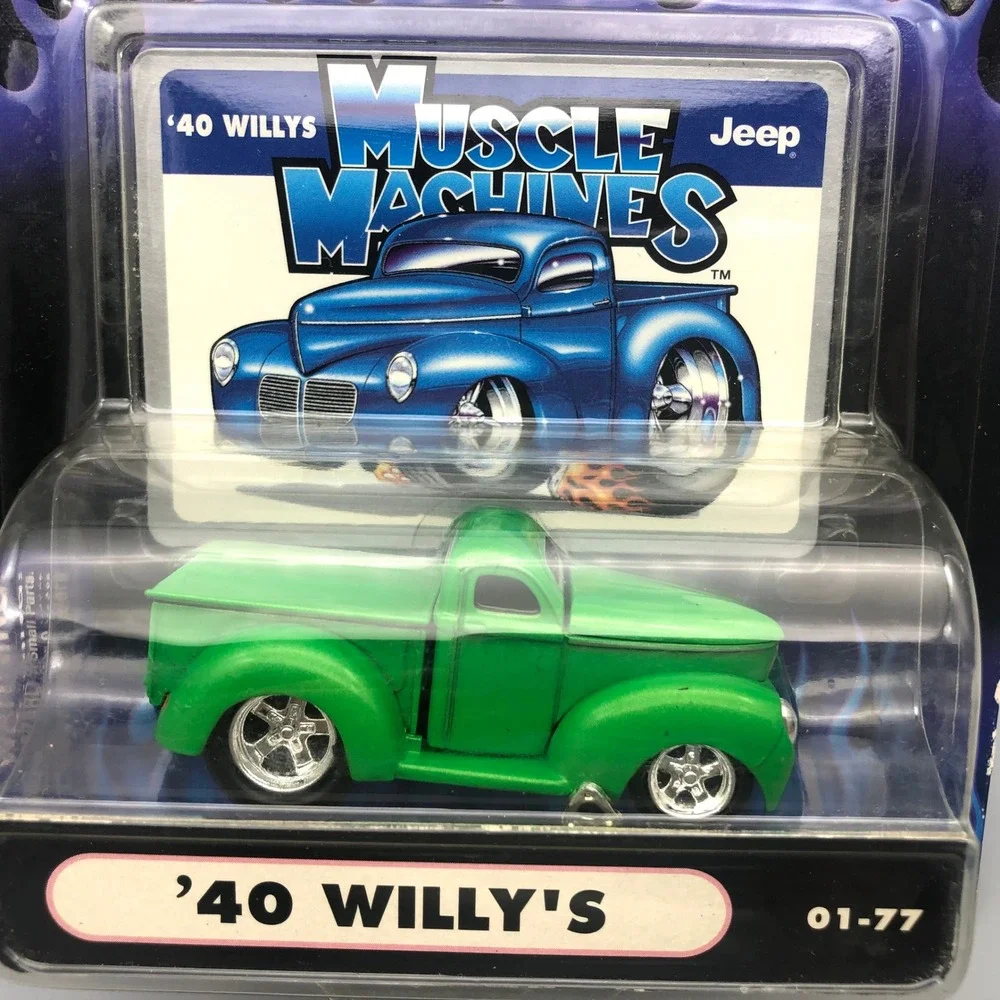 Muscle Machines '40 Willys Jeep Pickup‎ Truck Green Diecast 1/64 Scale 1940 New